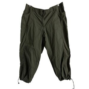 Ulla Popken Damen Crop Pants Women's 20 Olive High Rise Stretch Casual Outdoors